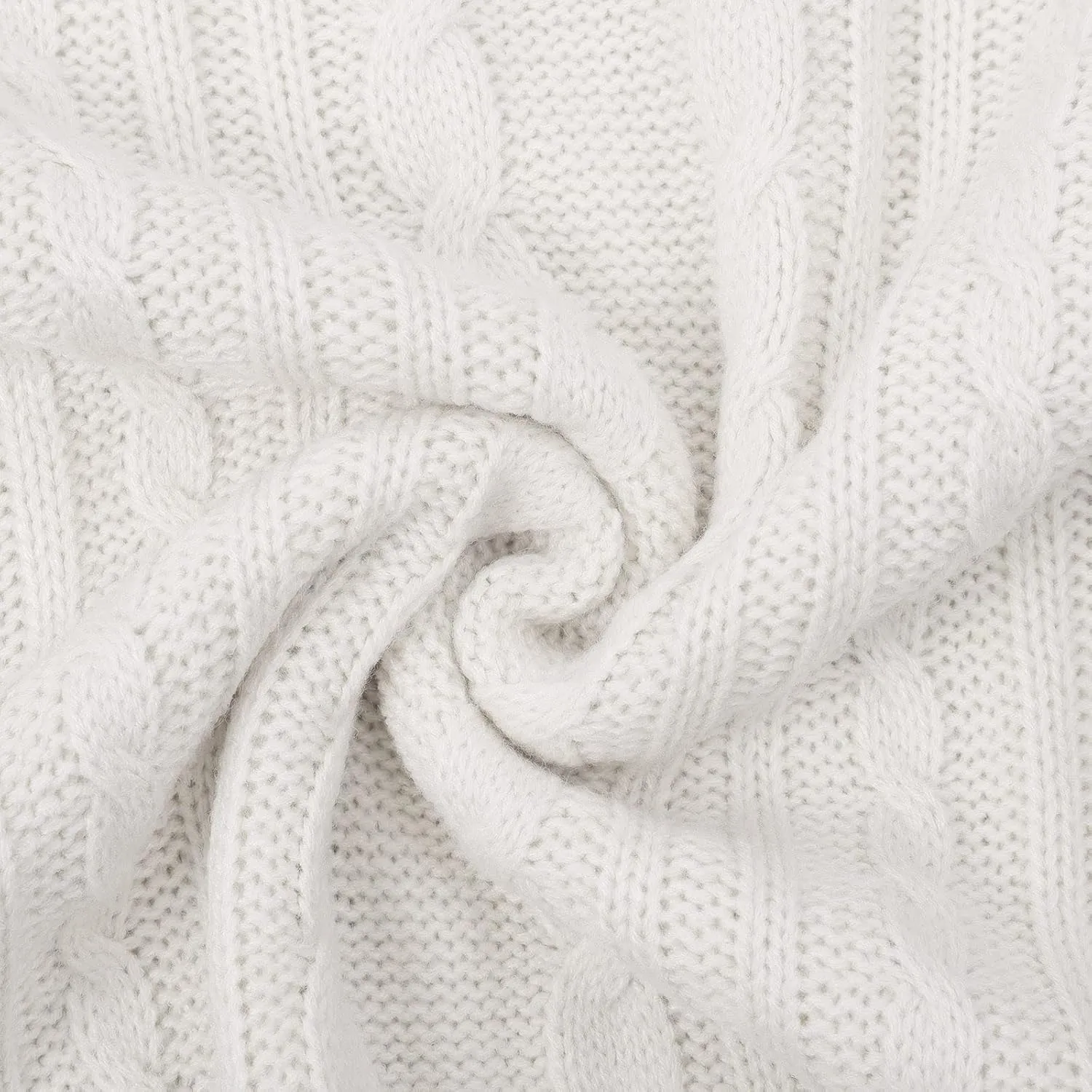 Womens Turtleneck Long Sleeve Sweaters 2024 Trendy Casual Pullover Tops Cable Ribbed Knit Sweater Fall Outfits