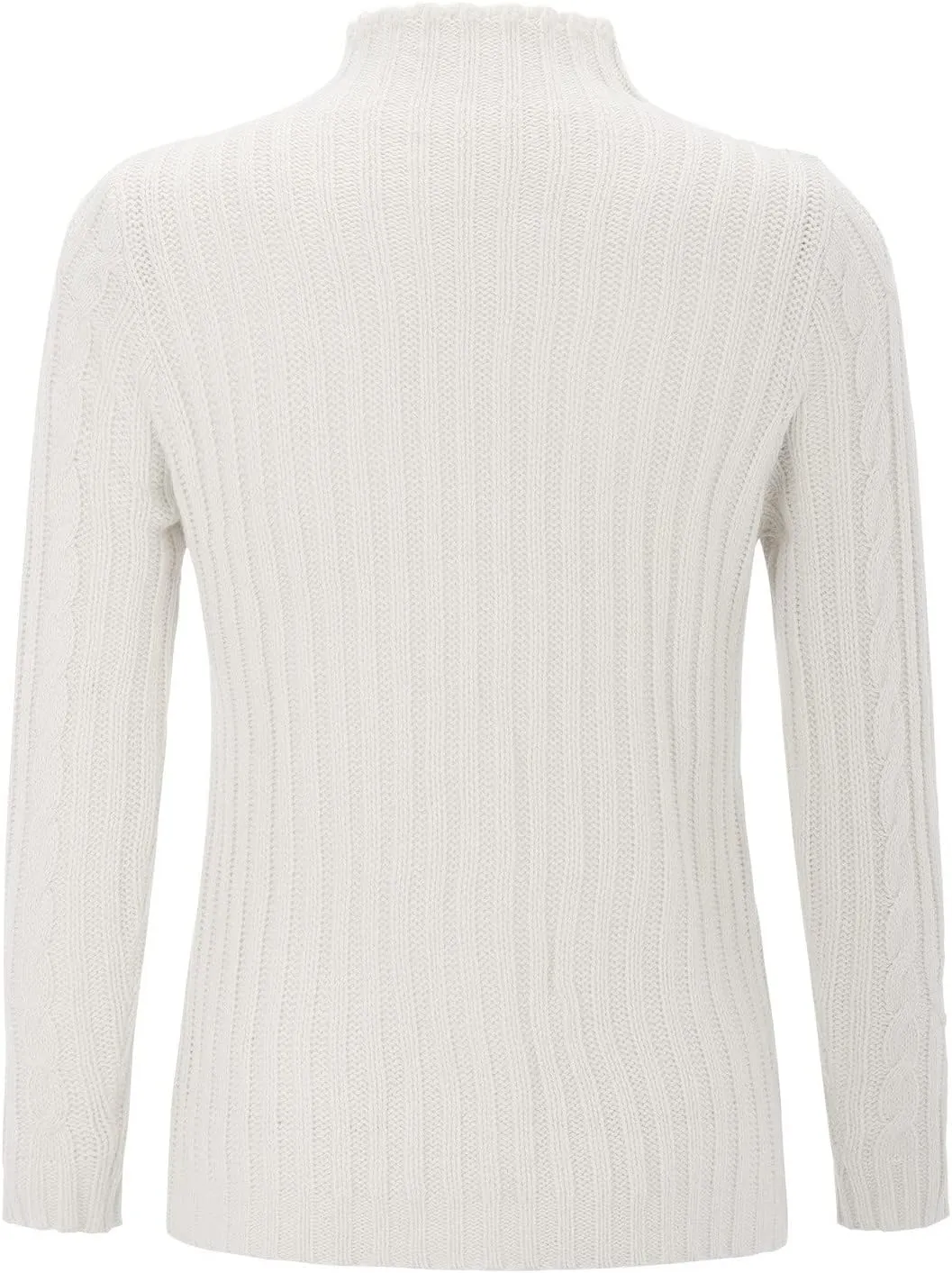 Womens Turtleneck Long Sleeve Sweaters 2024 Trendy Casual Pullover Tops Cable Ribbed Knit Sweater Fall Outfits