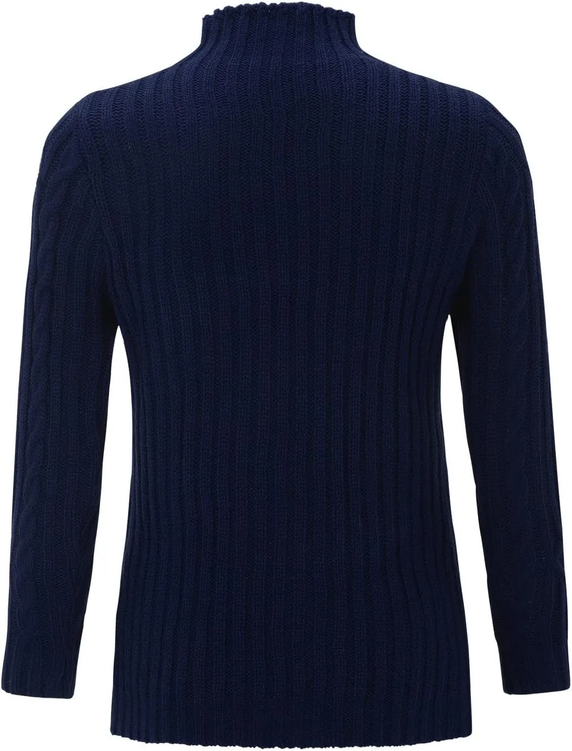 Womens Turtleneck Long Sleeve Sweaters 2024 Trendy Casual Pullover Tops Cable Ribbed Knit Sweater Fall Outfits