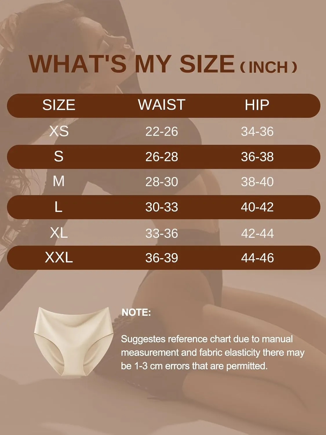Womens Underwear Full Coverage No Show High Waisted Seamless Ladies Panties 6 Pack