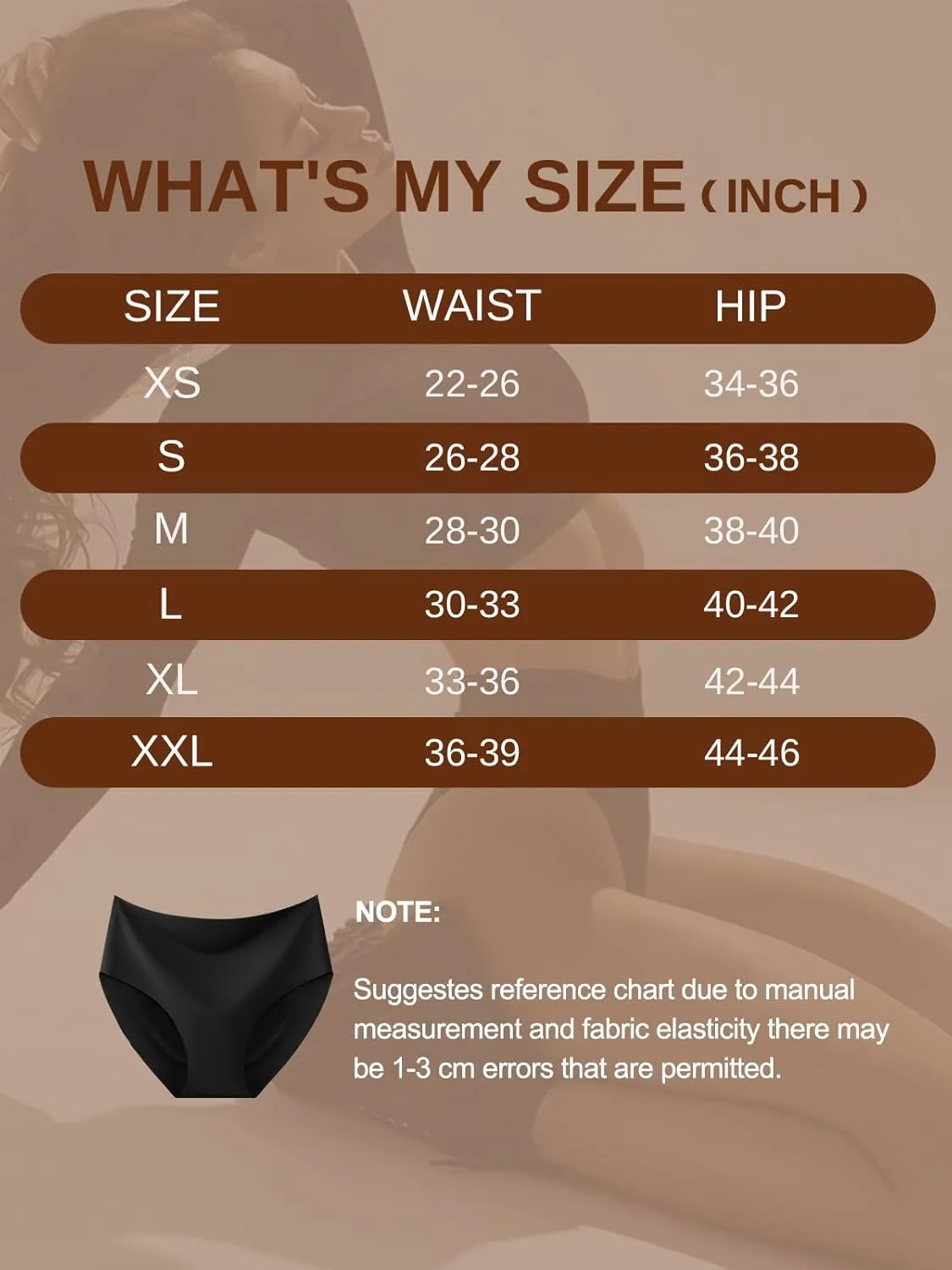 Womens Underwear Full Coverage No Show High Waisted Seamless Ladies Panties 6 Pack