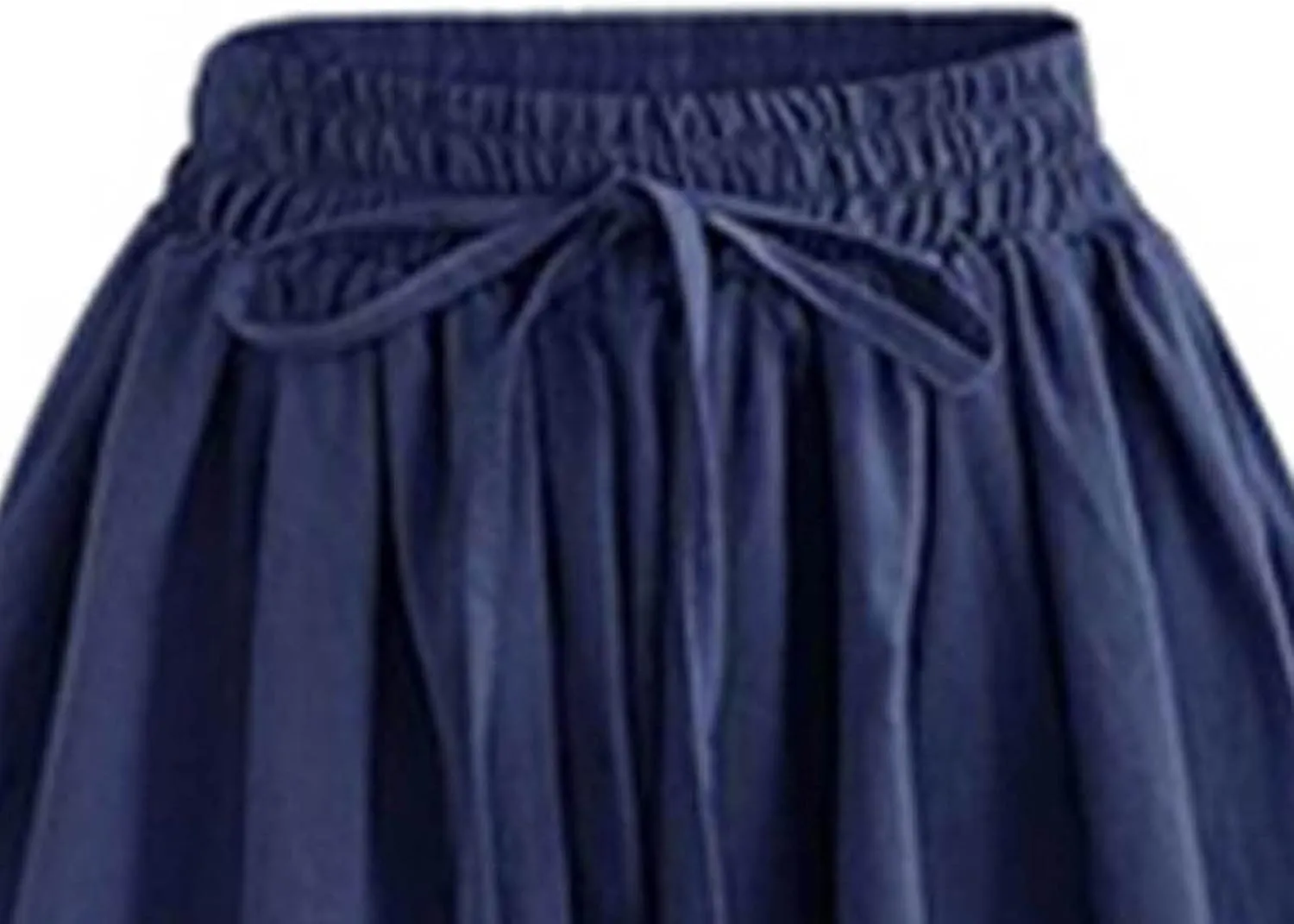 Women's Wide Leg Shorts Lightweight Comfy Chiffon High Waisted Drawstring Loose Solid Summer Beach Vacation Short Pant
