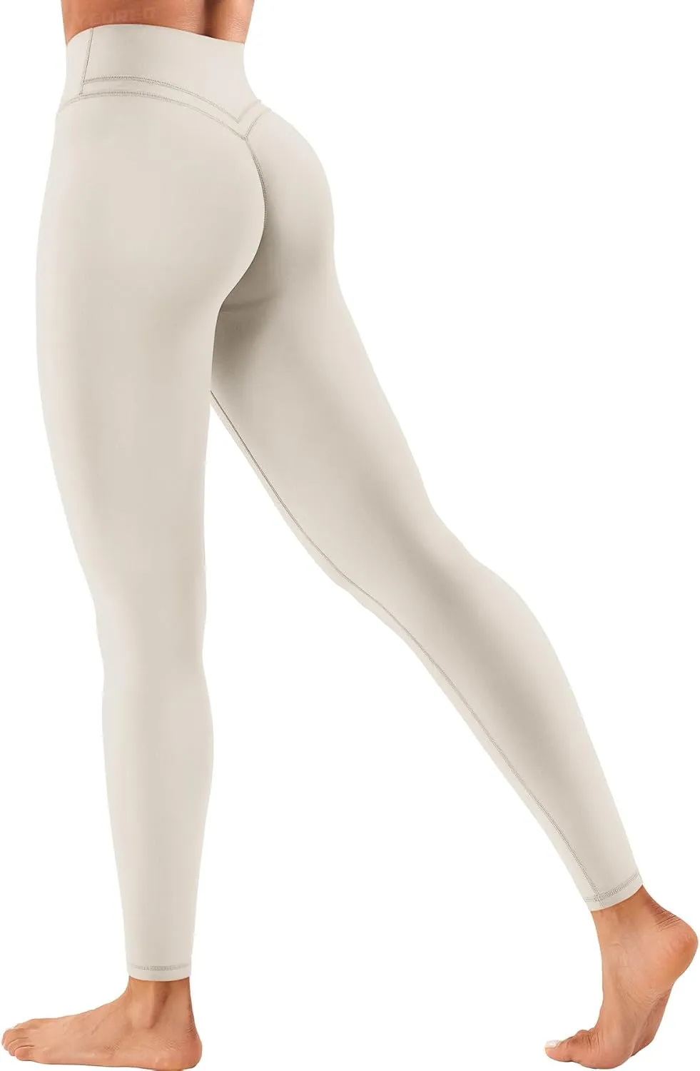 YEOREO Cross Waist Butt Lifting Workout Leggings for Women Hidden Scrunch Yoga Pants Crossover Tummy Control Leggings